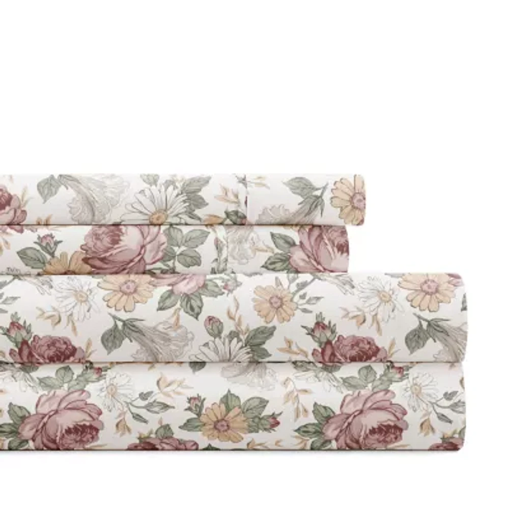 Casual Comfort Blooming Floral Patterned Sheet Set