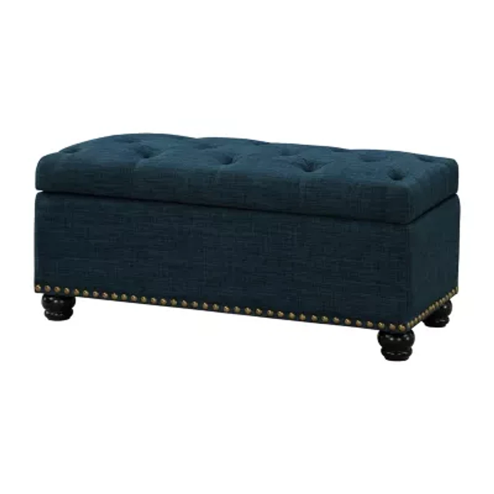 9th Avenue Tufted Storage Nailhead Trim Bench