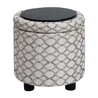 Designs4Comfort Round Storage Ottoman