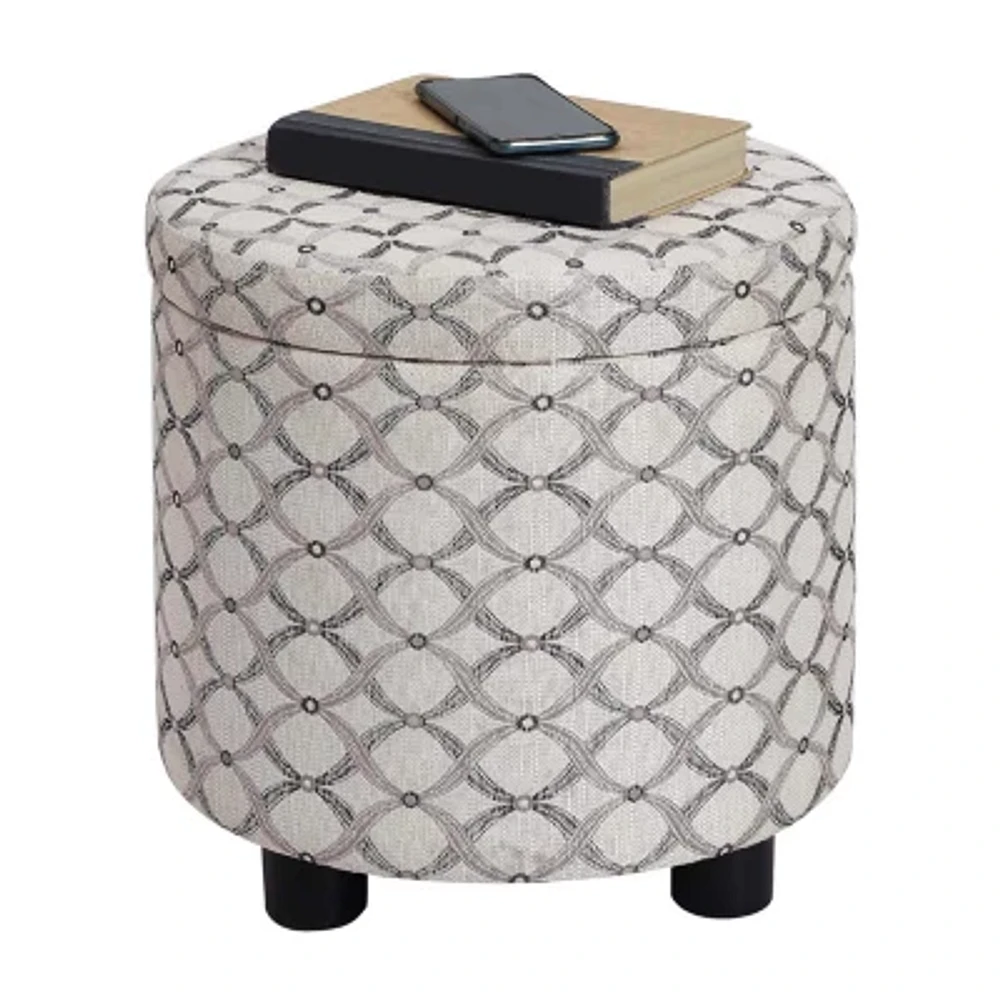 Designs4Comfort Round Storage Ottoman