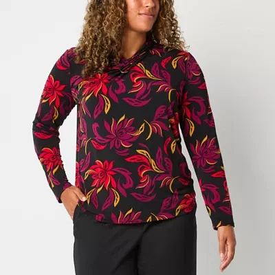 Liz Claiborne Womens Long Sleeve Blouse