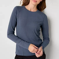 Stylus Womens Crew Neck Long Sleeve T-Shirt