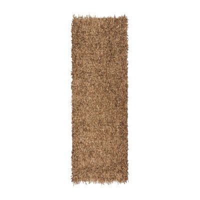 Safavieh Leather Shag Collection Akilah Solid Runner Rug