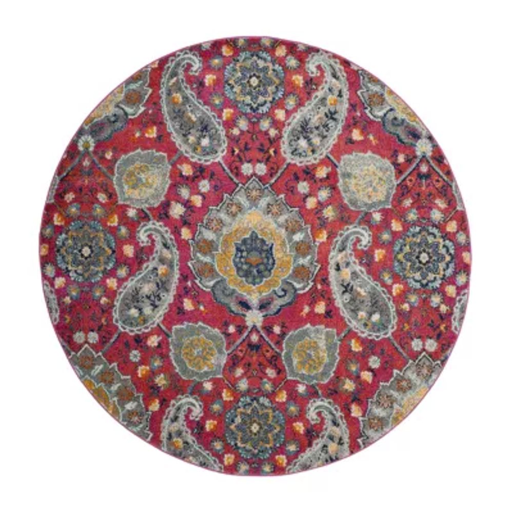 Safavieh Madison Collection Baldric Floral Round Area Rug