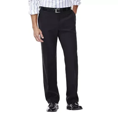 Haggar® eCLo™ Stria Classic Fit Flat Front Dress Pants