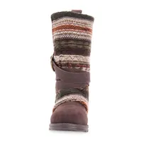 Muk Luks Womens Nikki Water Resistant Flat Heel Winter Boots