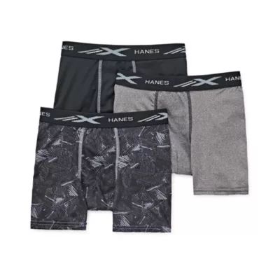 Hanes Space Dyed Mesh Little & Big Boys 3 Pack Boxer Briefs