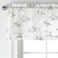 Regal Home Meadow Embroidered Rod Pocket Tailored Valance