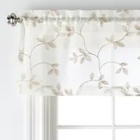 Regal Home Meadow Embroidered Rod Pocket Tailored Valance