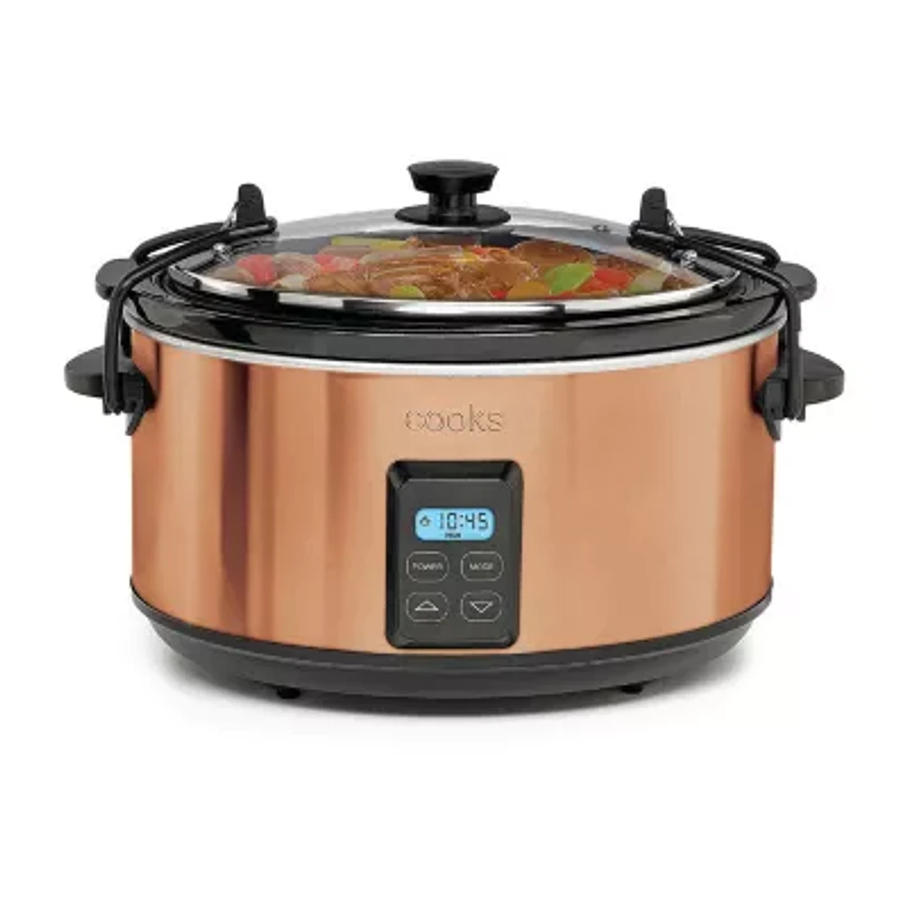 Cooks 5 Quart Programmable Latch and Travel Slow Cooker