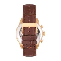 Heritor Mens Automatic Brown Leather Strap Watch Herhr7904