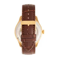 Heritor Mens Automatic Brown Leather Strap Watch Herhr8103