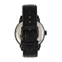 Heritor Mens Automatic Black Leather Strap Watch Herhr8305