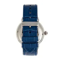 Heritor Mens Automatic Blue Leather Strap Watch Herhr8403