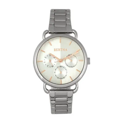 Bertha Womens Silver Tone Stainless Steel Bracelet Watch Bthbr8301
