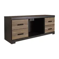 Signature Design by Ashley® Harlinton Warm Gray Large TV Stand With Fireplace Option