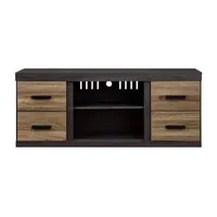 Signature Design by Ashley® Harlinton Warm Gray Large TV Stand With Fireplace Option