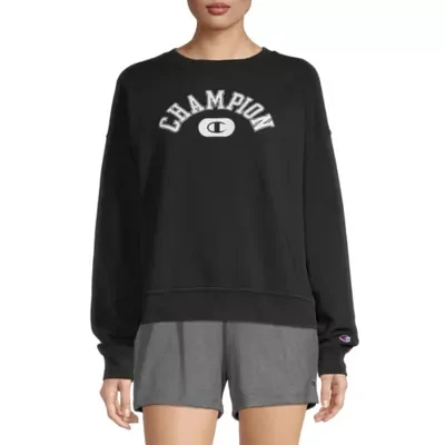 Champion Womens Crew Neck Long Sleeve Sweatshirt