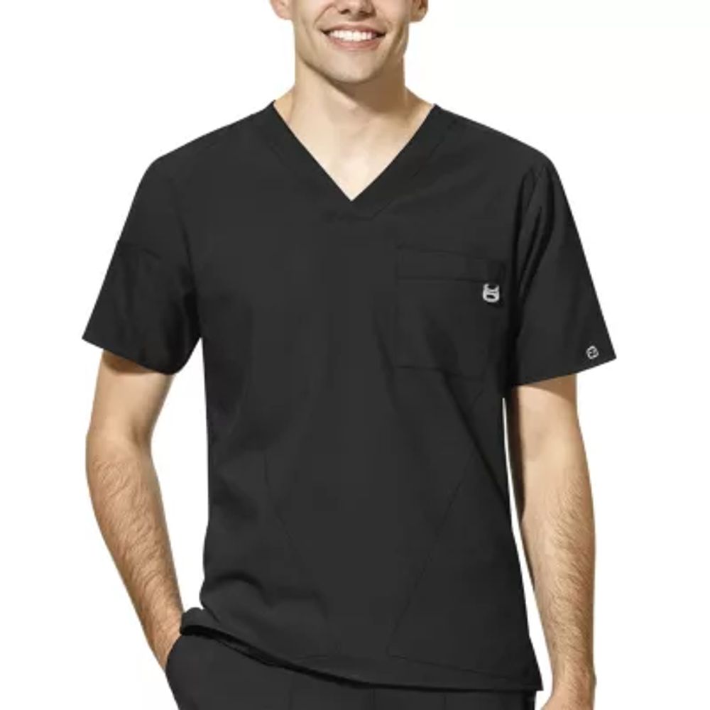 Wink® W123 Mens V Neck Short Sleeve Moisture Wicking Wrinkle Resistant Quick Dry Scrub Tops