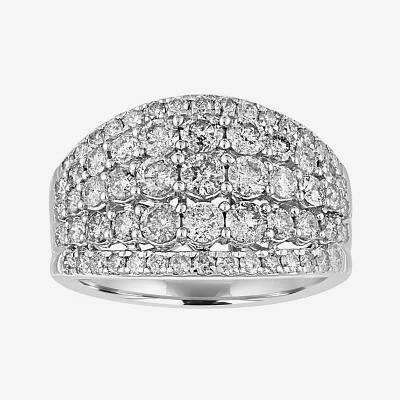 2 CT.T.W. Natural Diamond 14K White Gold Ring