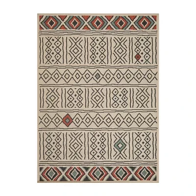 Evette Rios X LR Home Tribal Diamond Indoor Outdoor Rectangular Area Rug