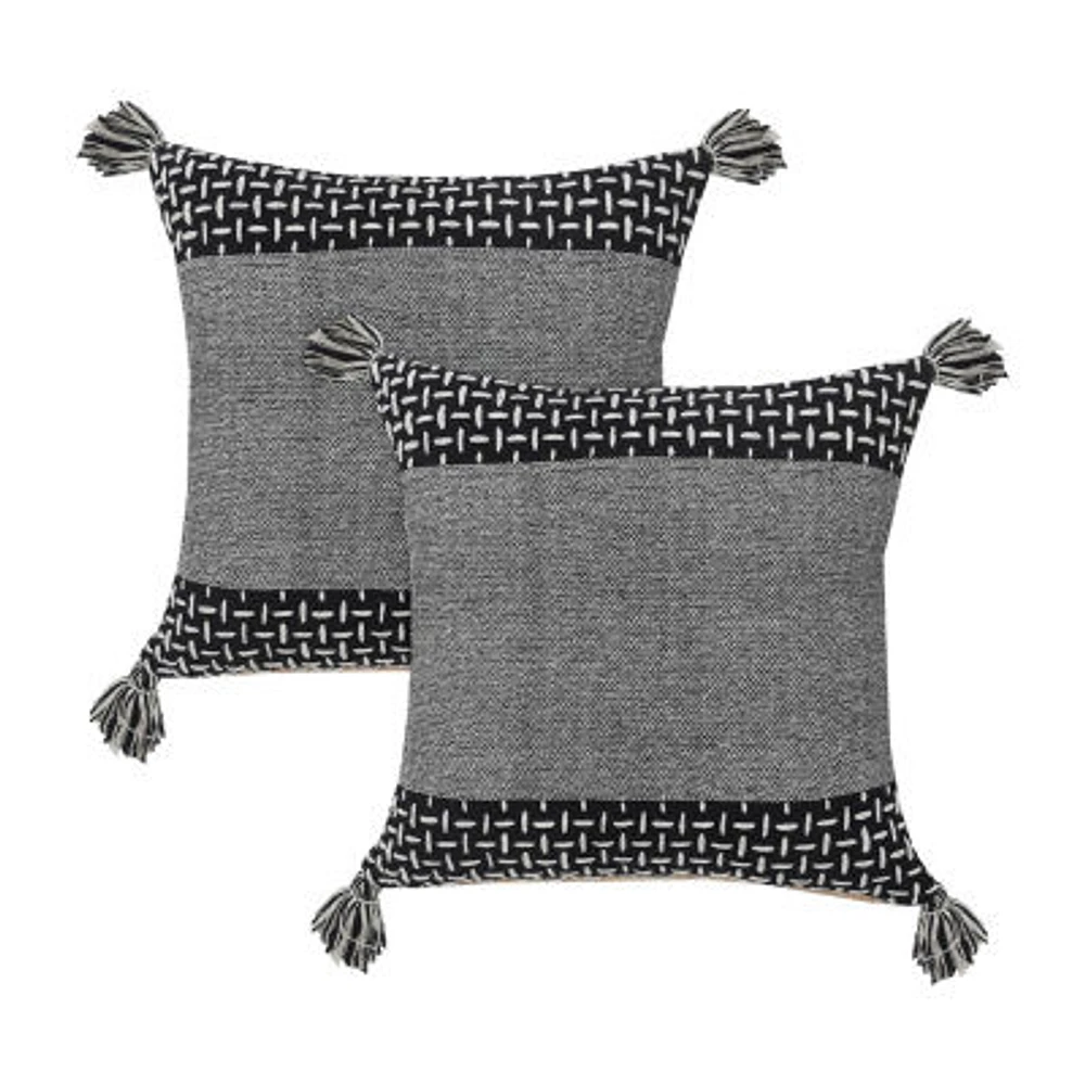 LR Home Designed By Evette Rios Nas Geo Set 2 Square Throw Pillow