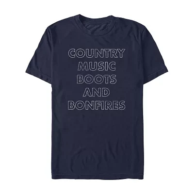 Mens Short Sleeve Country Music Graphic T-Shirt