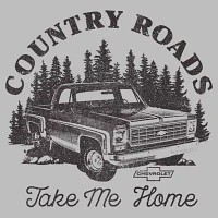 Mens Short Sleeve Country Roads Graphic T-Shirt