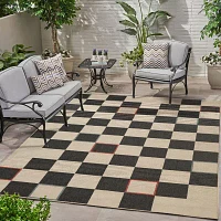 Evette Rios X LR Home Mapa Checkered Indoor Outdoor Rectangular Area Rug