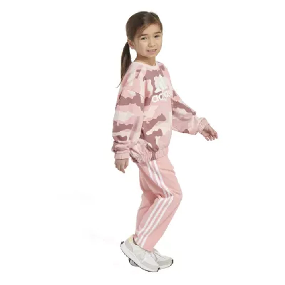 adidas Little Girls 2-pc. Pant Set