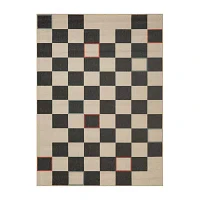 Evette Rios X LR Home Mapa Checkered Indoor Outdoor Rectangular Area Rug