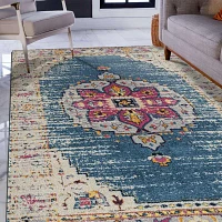 Amer Rugs Manhattan Lecat Medallion Loomed 30" X 90" Indoor Rectangular Runner