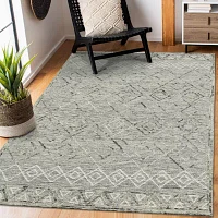 Amer Rugs Berlin Parsall Geometric Hooked Washable 5' X 8' Indoor Rectangular Area Rug