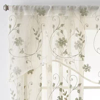 JCPenney Home Malta Rod Pocket Sheer Single Curtain Panels