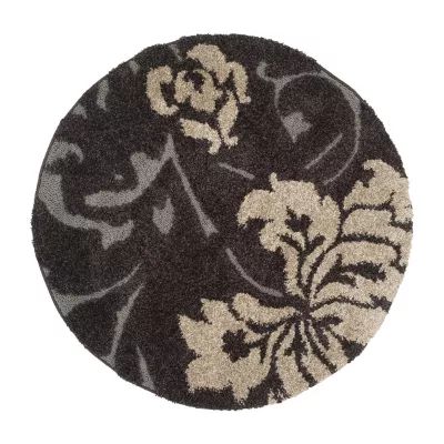 Safavieh Shag Collection Eric Geometric Round Area Rug