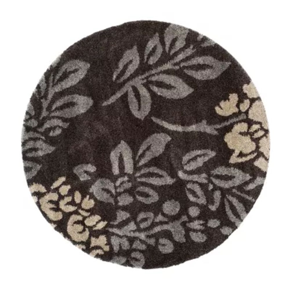 Safavieh Shag Collection Erica Geometric Round Area Rug