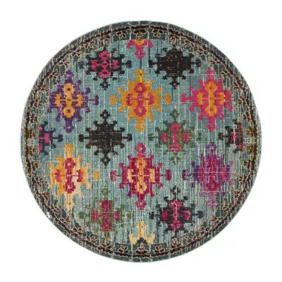 Safavieh Monaco Collection Flint Geometric Round Area Rug