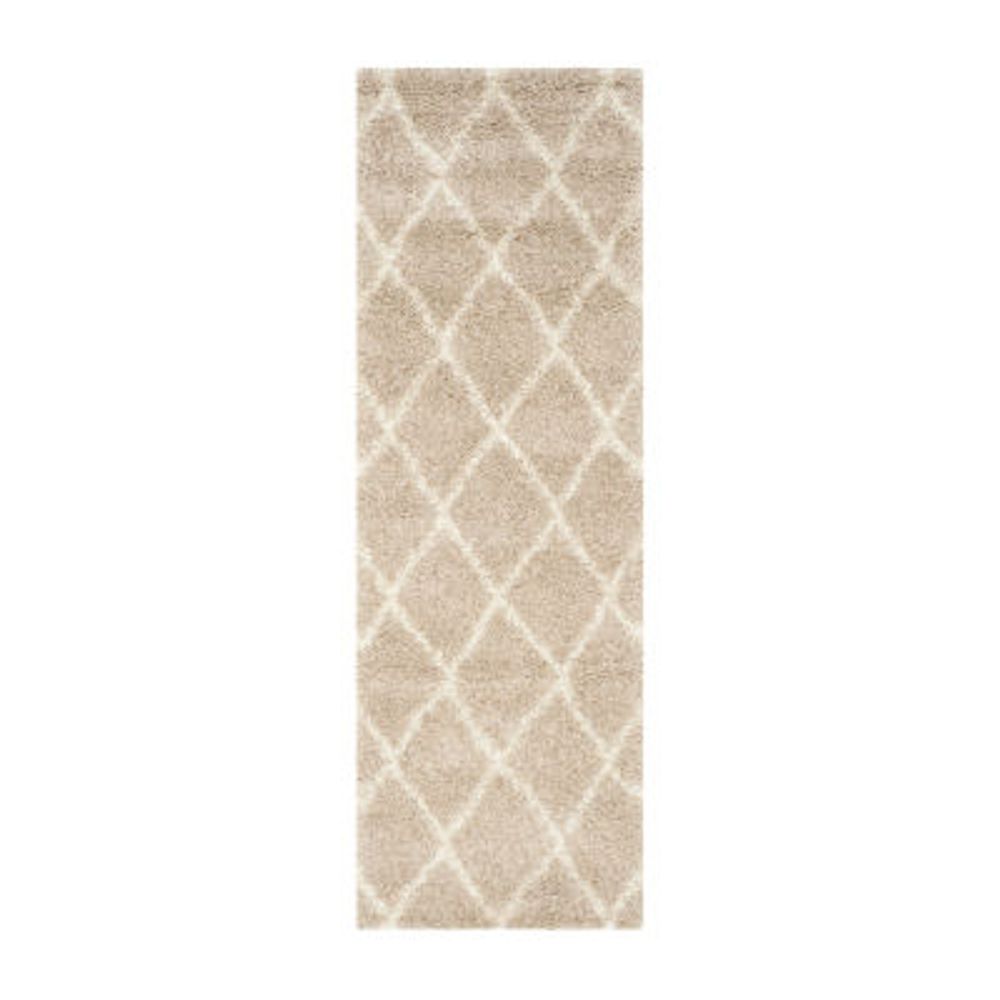 Safavieh Montreal Shag Collection Doriane Geometric Runner Rug