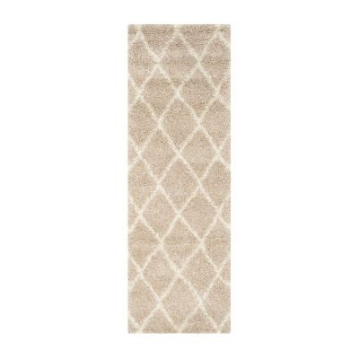 Safavieh Montreal Shag Collection Doriane Geometric Runner Rug