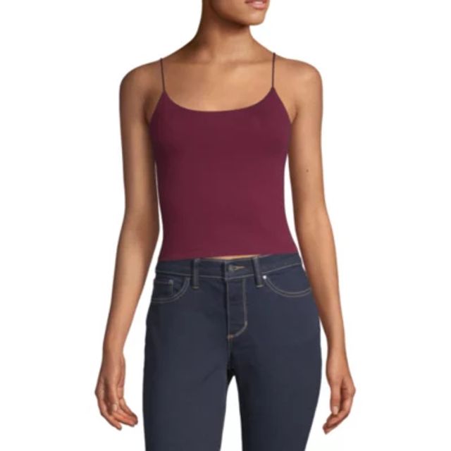 Arizona-Juniors Womens Cropped Bungee Cami