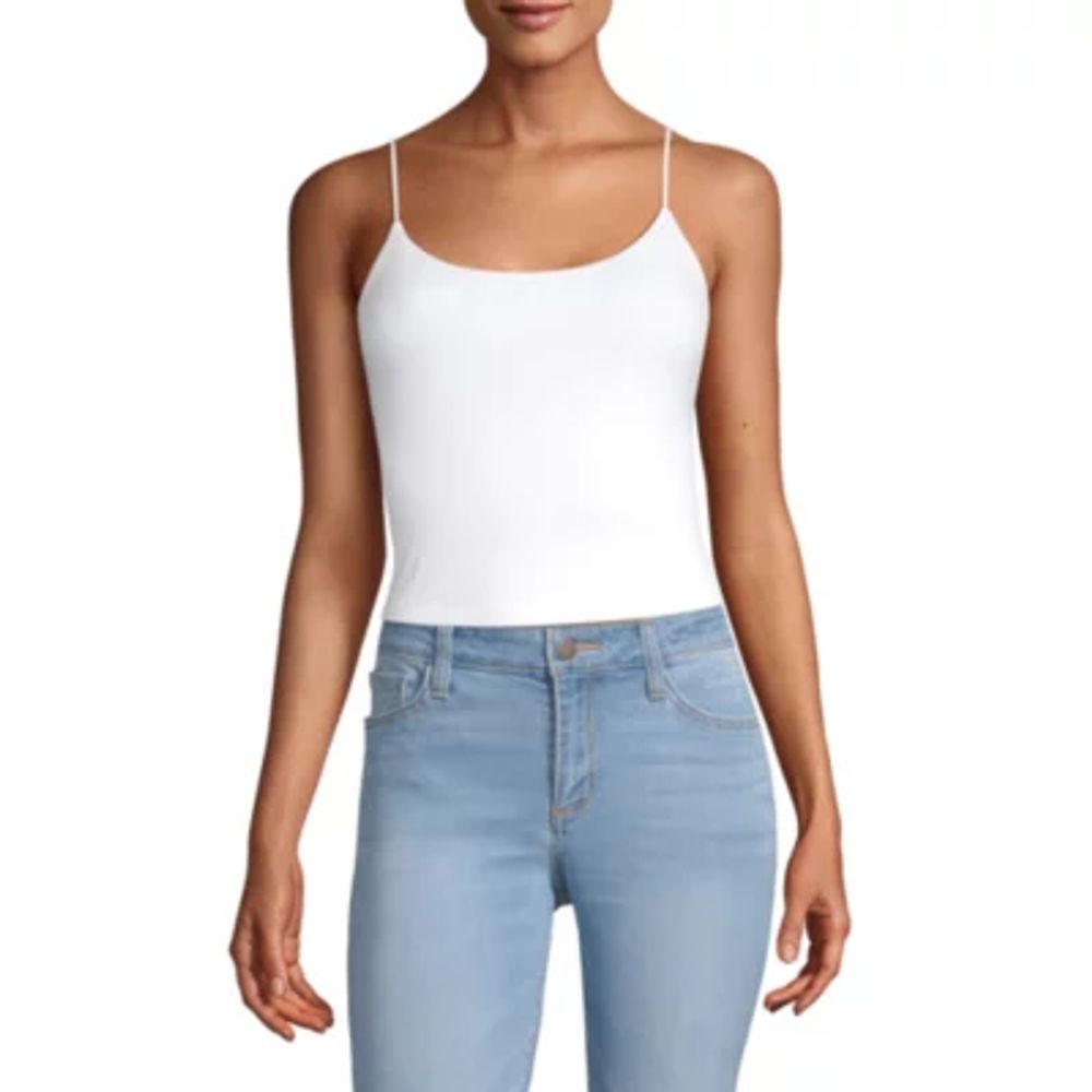 Arizona-Juniors Womens Cropped Bungee Cami