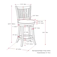 Woodgrove 2-pc. Swivel Bar Stool