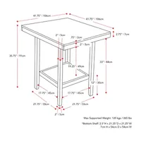 Tuscany Square Wood-Top Dining Table