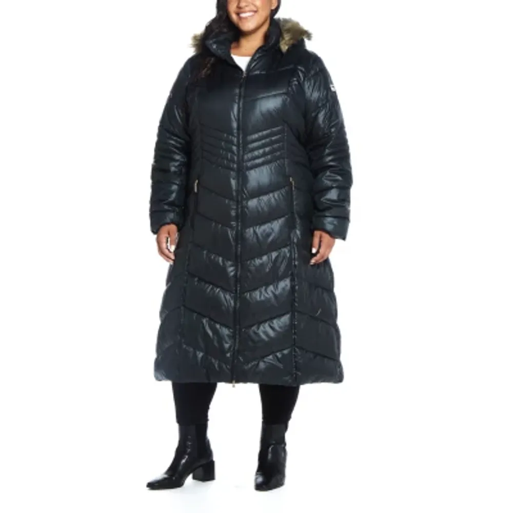 Gallery Womens Plus Removable Hood Heavyweight Puffer Jacket