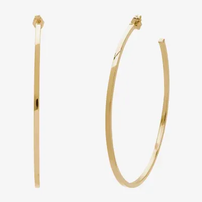 14K Gold 70mm Hoop Earrings