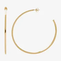 14K Gold 70mm Hoop Earrings