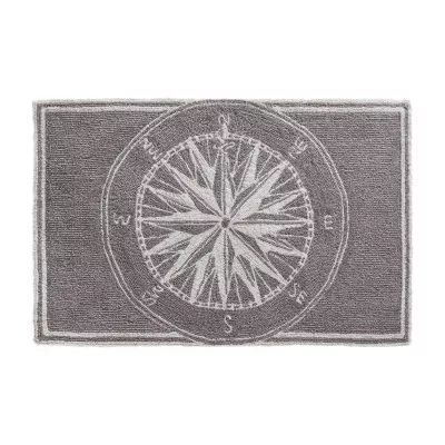 Liora Manne Frontporch Single Compass Hand Tufted Washable Rectangular Accent Rug