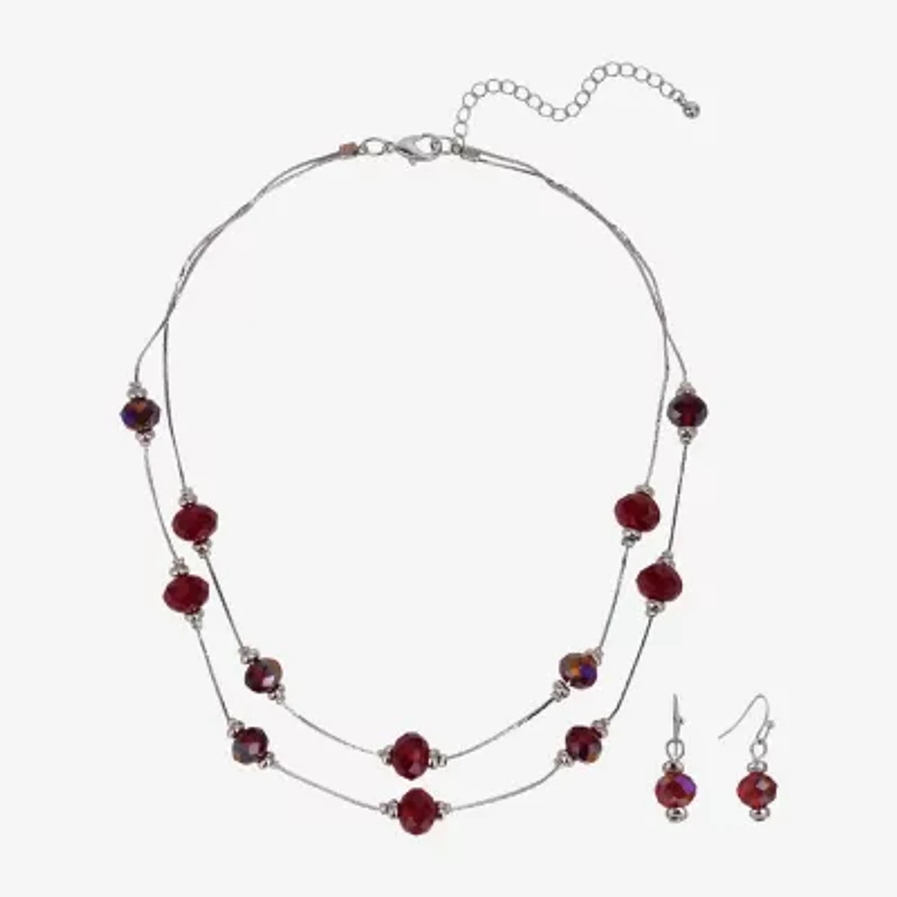 Mixit Silver Tone And Red 3-pc. Jewelry Set