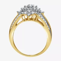 H-I / I1) Womens 1/ CT. T.W. Lab Grown Diamond 10K Gold Cocktail Ring