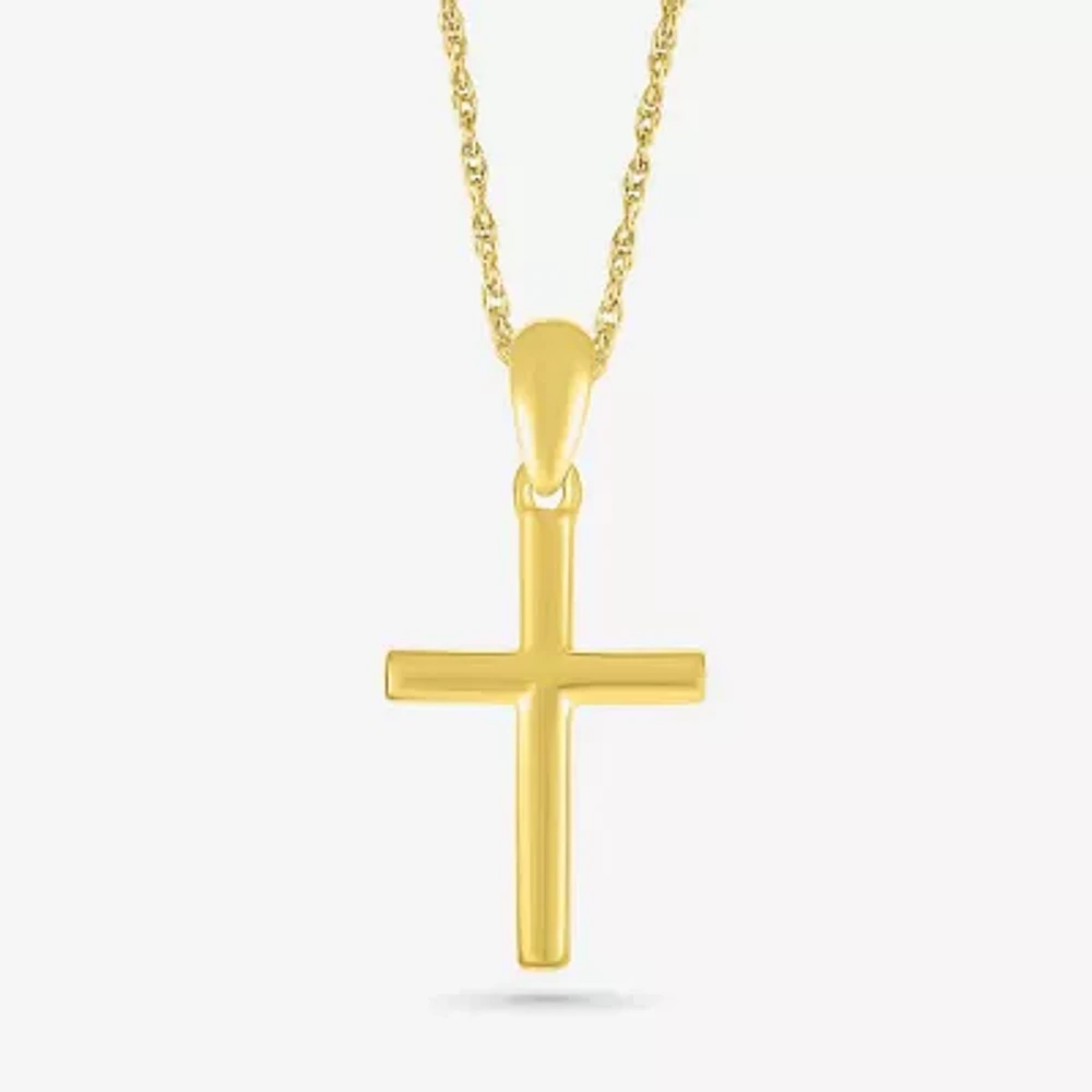 Womens 10K Gold Cross Pendant Necklaces